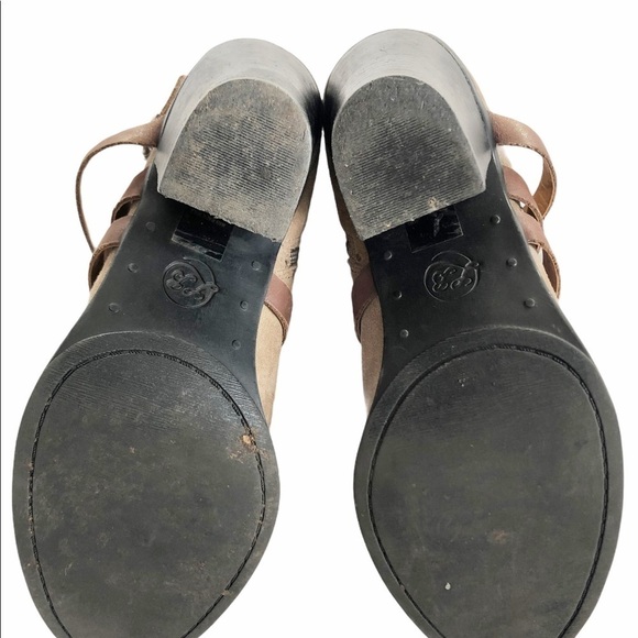 Lucky Brand "Elwood" Tan Suede Belted Booties - Picture 11 of 11